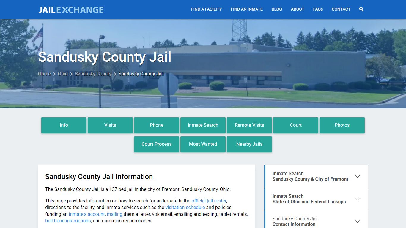 Sandusky County Jail, OH Inmate Search, Information